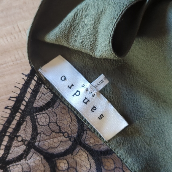 Sandro plunge neck midi dress - Picture 5 of 15